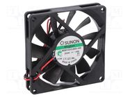 Fan: DC; axial; 24VDC; 80x80x15mm; 50.97m3/h; 30.8dBA; Vapo; 24AWG SUNON