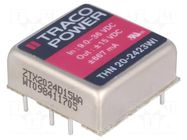 Converter: DC/DC; 20W; Uin: 9÷36VDC; Uout: 15VDC; Uout2: -15VDC TRACO POWER