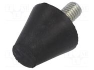 Vibroisolation foot; Ø: 32mm; Shore hardness: 70±5; 813N; 148N/mm 