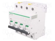 Circuit breaker; 400VAC; Inom: 63A; Poles: 4; Charact: C; 6kA; IP20 SCHNEIDER ELECTRIC