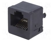 Socket; RJ45; PIN: 8; unshielded,low profile; gold-plated; on PCBs MOLEX