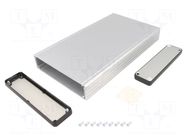 Enclosure: with panel; 1455; X: 125mm; Y: 220mm; Z: 30mm; aluminium HAMMOND