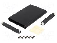 Enclosure: with panel; 1455; X: 70mm; Y: 100mm; Z: 12mm; aluminium HAMMOND