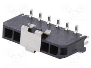 Socket; wire-board; male; Micro-Fit 3.0; 3mm; PIN: 6; SMT; 5A; tinned MOLEX