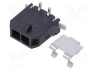 Socket; wire-board; male; Micro-Fit 3.0; 3mm; PIN: 2; Glow-Wire; SMT MOLEX