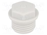 Stopper; M16; 1.5; IP54; polyetylene; grey; WN; Thread: metric HUMMEL