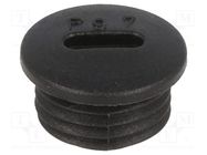 Stopper; PG7; IP54; polyamide; black; V-N-FS; Thread: PG; 6mm HUMMEL