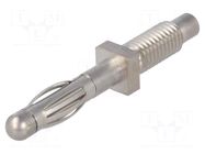 Connector: 4mm banana; plug; 32A; 33VAC; 70VDC; non-insulated SCHÜTZINGER
