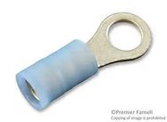 TERMINAL, RING TONGUE, #10, BLU, 14AWG