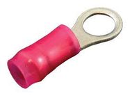 TERMINAL, RING TONGUE, #10, CRIMP, RED