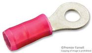 TERMINAL, RING TONGUE, #6, CRIMP, RED