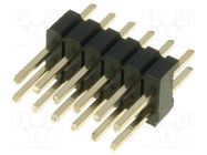 Pin header; pin strips; male; PIN: 12; straight; 1.27mm; THT; 2x6 CONNFLY