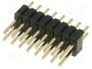 Pin header; pin strips; male; PIN: 16; straight; 1.27mm; THT; 2x8 CONNFLY