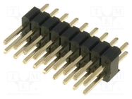 Pin header; pin strips; male; PIN: 18; straight; 1.27mm; THT; 2x9 CONNFLY