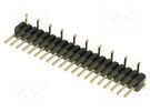 Pin header; pin strips; male; PIN: 20; vertical; 1.27mm; SMT; 1x20 CONNFLY