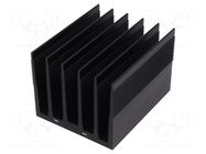 Heatsink: extruded; grilled; universal; black; L: 100mm; W: 82mm FISCHER ELEKTRONIK