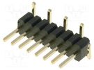 Pin header; pin strips; male; PIN: 8; vertical; 1.27mm; SMT; 1x8 CONNFLY