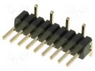 Pin header; pin strips; male; PIN: 9; vertical; 1.27mm; SMT; 1x9 CONNFLY