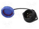 Socket; SP21; male; PIN: 3; with protective cap; IP68; 30A; 500V WEIPU