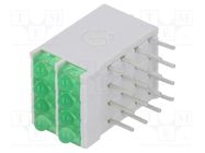 LED; in housing; 1.8mm; No.of diodes: 8; green; 10mA; 38°; 2.1V SIGNAL-CONSTRUCT