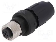 Connector: M12; plug; PIN: 4; female; A code-DeviceNet / CANopen 