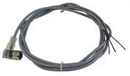 FEMALE M12 CORDSET, RIGHT ANGLE, 3 POSITION, PNP LED, 2M
