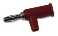 BANANA PLUG, STACKABLE, 15A, SCREW, RED