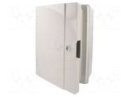 Enclosure: wall mounting; X: 221mm; Y: 311mm; Z: 137mm; ABS; grey PAWBOL