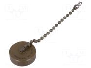 Protection cover; internal thread,threaded joint; olive; 97 AMPHENOL