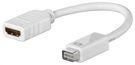 Mini DVI/HDMI™ Adapter Cable, 0.1 m, white - Mini DVI plug > HDMI™ female (Type A)