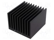 Heatsink: extruded; grilled; black; L: 100mm; W: 95mm; H: 70mm FISCHER ELEKTRONIK