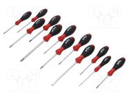 Kit: screwdrivers; Phillips cross,Pozidriv cross,slot,Torx WIHA