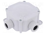 Enclosure: junction box; X: 97mm; Y: 97mm; Z: 47mm; wall mount; IP67 PAWBOL