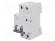 Circuit breaker; 400VAC; Inom: 8A; Poles: 2; for DIN rail mounting SIEMENS