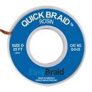 DESOLDERING BRAID, 0.1" X 25FT, BLUE