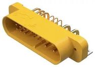 RECT PWR CONN, R/A PLUG, 25POS, THT
