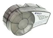 LABELING TAPE, 19.05MM W X 4.88M L, BLACK/WHITE, NYLON