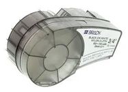LABELING TAPE, 19.05MM W X 4.88M L, BLACK/WHITE, NYLON