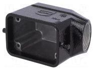 Enclosure for connectors: HDC; size 6B; for cable; Han® B; angled HARTING