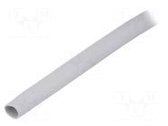 Insulating tube; silicone; light grey; -30÷200°C; Øint: 8mm; L: 1m FIX&FASTEN