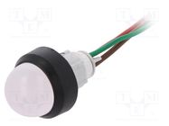 Indicator: LED; prominent; red/green; 24VDC; 24VAC; Ø13mm; plastic POLAM-ELTA
