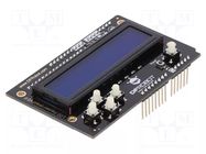 Display: LCD; 16x2; RGB; 87x52x14.8mm; LED; Interface: I2C; 3.3÷5VDC DFROBOT