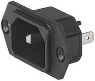 CONNECTOR, MAINS SOCKET, 15A, 250V, BLK