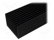 Heatsink: extruded; grilled; black; L: 1000mm; W: 95mm; H: 70mm FISCHER ELEKTRONIK