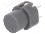 Switch: keypad; Pos: 2; SPST-NO; 0.01A/35VDC; grey; THT; 1.3N; round HIGHLY ELECTRIC