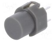 Switch: keypad; Pos: 2; SPST-NO; 0.01A/35VDC; grey; none; THT; 1.3N HIGHLY ELECTRIC