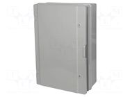 Enclosure: wall mounting; X: 410mm; Y: 610mm; Z: 202mm; ABS; grey PAWBOL