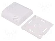 Enclosure: wall mounting; X: 80mm; Y: 80mm; Z: 25mm; ABS; white ITALTRONIC
