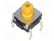 Microswitch TACT; SPST-NO; Pos: 2; 0.05A/24VDC; THT; none; 2.25N OMRON Electronic Components