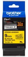 TAPE, 9MM, BLACK/YELLOW, S/ADH